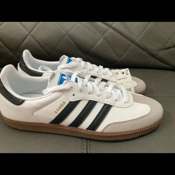adidas | Shoes | New Adidas Samba Vegan Sizes 851115 Us White Black Gum  Mens Style H1877 | Poshmark